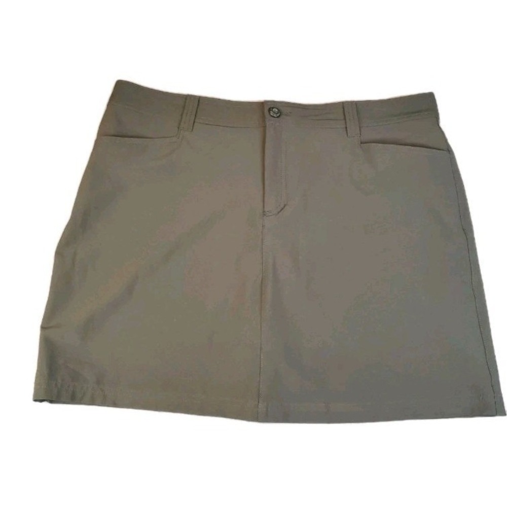 Eddie Bauer Skort Womens 16 Black Outdoor Travel Casual Pockets Built In Shorts‎